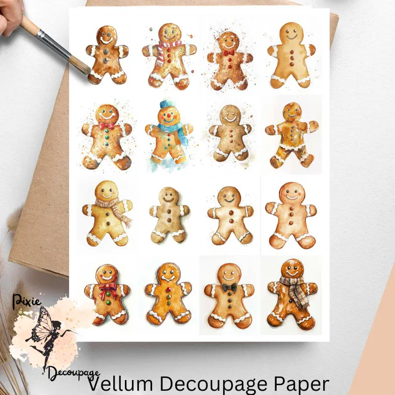 Sixteen images of gingerbread men.