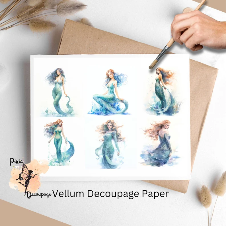 Six images of mermaids.