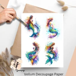 Four images of mermaids.