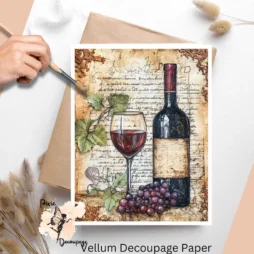 One image of a bottle and a glass of red wine.
