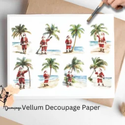 Eight images of Santa at the beaches.