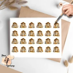 Twenty four images of the manger.
