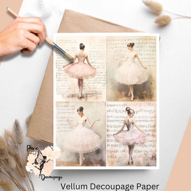 Four images of ballerinas in pink.
