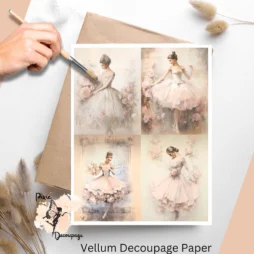 Four images of ballerinas in pink.