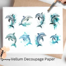Eight images of dolphins,
