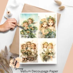 Four images of cherubs.