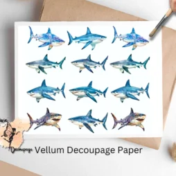 Twelve images of sharks.