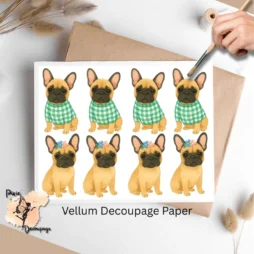 Eight images of French bulldogs.