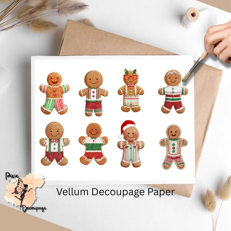 Eight images of gingerbread boys.