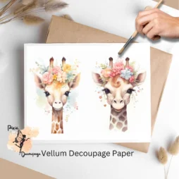 Two images of giraffes.