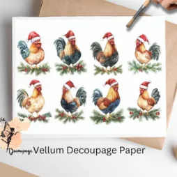 Eight images of roosters.