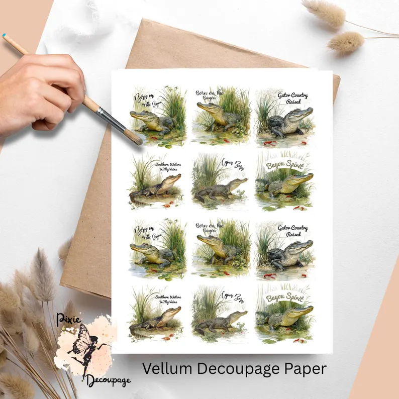 Twelve images of alligators.