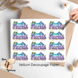 Florida 1, One Sheet Decoupage Paper