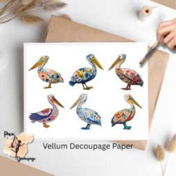 Six images of floral pelicans.