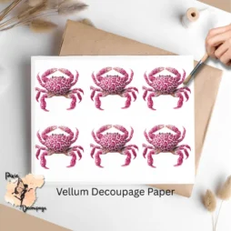 Six images of pink crabs.