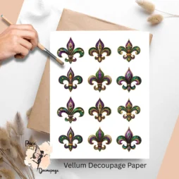 Twelve images of Fleur de Lis.