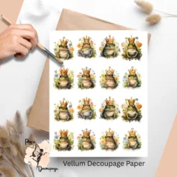 Sixteen images of king frogs.