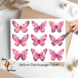 Nine images of pink butterflies.