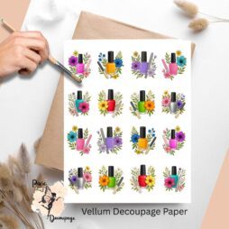 Sixteen images of nail polish.