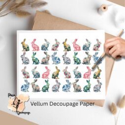 Images of floral rabbits.
